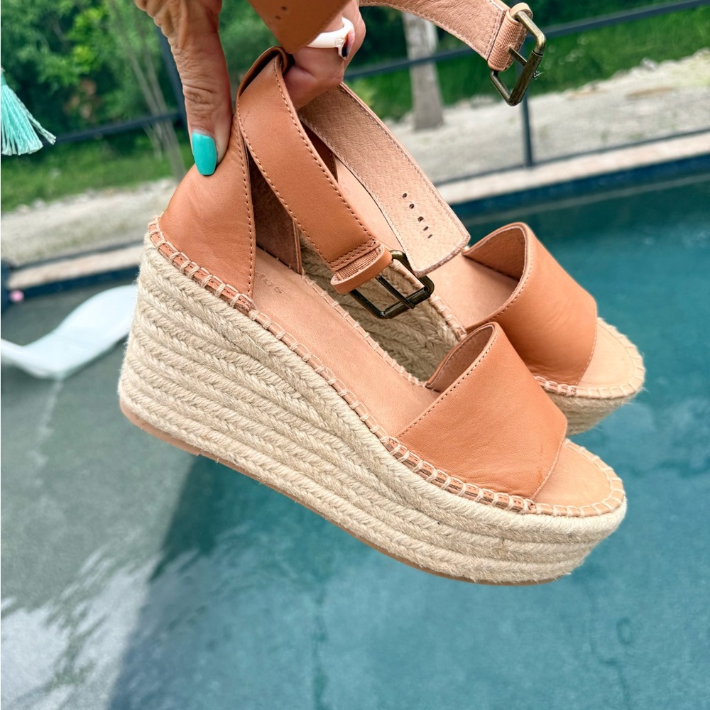 Soludos minorkas Tan Leather Espadrille Platform Sandals nwt 8 - Picture 7 of 9